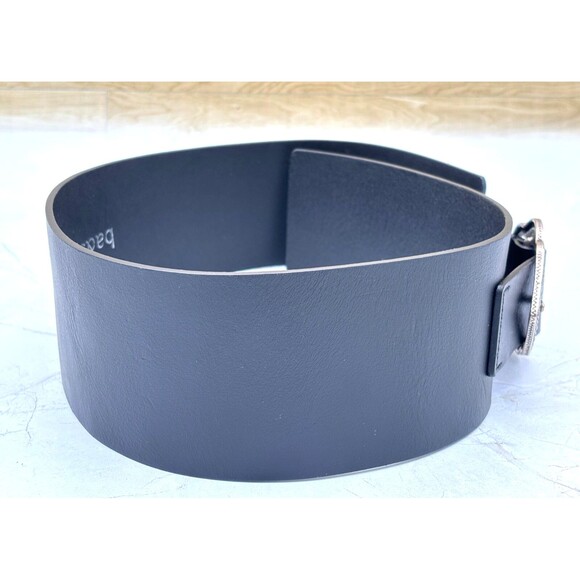 BA&SH Wide Cow Leather Belt Black Noir 1544-5144 Made in Italy US 29.5 Sm/Md EUC - Picture 6 of 16